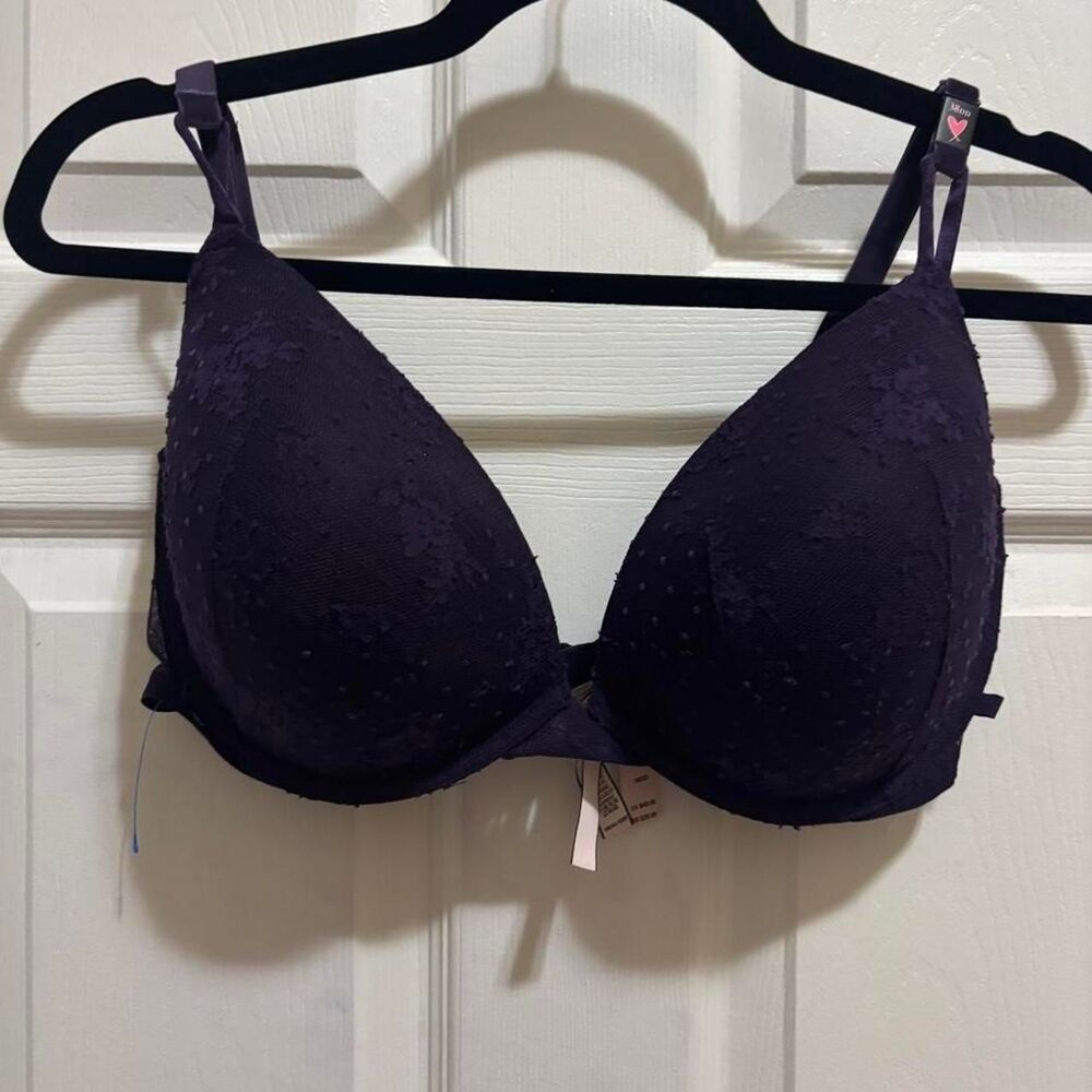 Victoria-s-secret Women's Purple and Navy Bra